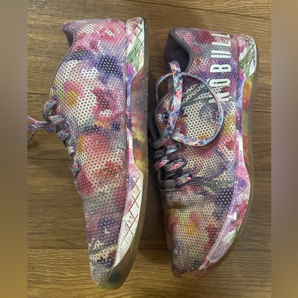 Nobull multiclor floral outwork shoes women’s size 9